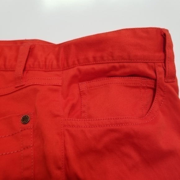 Trina Turk  Red Coral Orange Jeans Size 4 - Picture 6 of 8